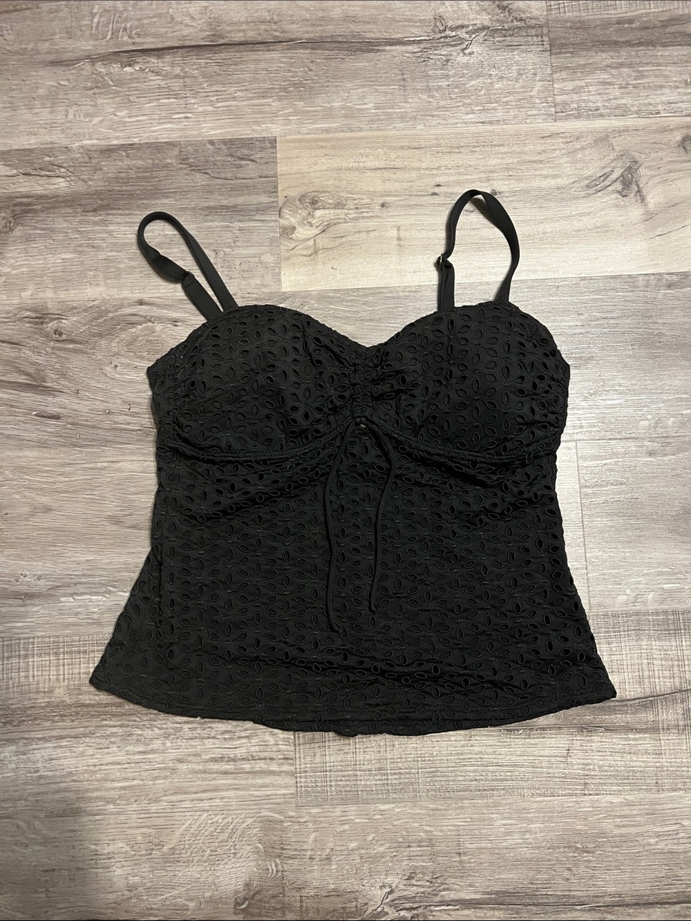 Jantzen Black Eyelet Bustier Camisole